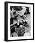 Hollywood Child Timmy Garry at Children's party Dressed in Cowboy Outfit eating a Hamburger-J^ R^ Eyerman-Framed Photographic Print