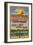 Hollywood, Florida - Orange Grove Vintage Sign-Lantern Press-Framed Art Print
