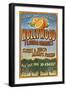 Hollywood, Florida - Orange Grove Vintage Sign-Lantern Press-Framed Art Print