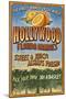 Hollywood, Florida - Orange Grove Vintage Sign-Lantern Press-Mounted Art Print