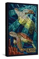 Hollywood, Florida - Sea Turtle Mosaic-Lantern Press-Stretched Canvas