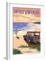 Hollywood, Florida - Woody on the Beach-Lantern Press-Framed Art Print