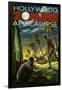 Hollywood, Florida - Zombie Apocalypse-Lantern Press-Framed Art Print