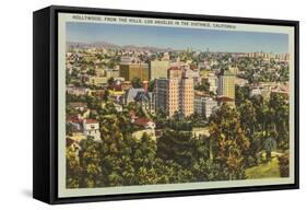 Hollywood from the Hills-null-Framed Stretched Canvas