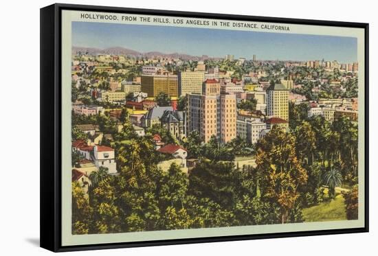 Hollywood from the Hills-null-Framed Stretched Canvas