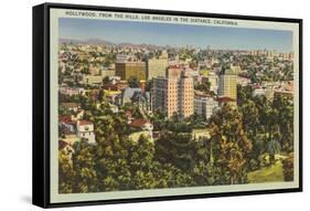 Hollywood from the Hills-null-Framed Stretched Canvas