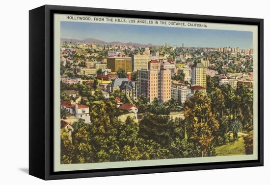 Hollywood from the Hills-null-Framed Stretched Canvas