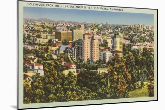 Hollywood from the Hills-null-Mounted Art Print