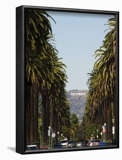 Hollywood Hills and the Hollywood Sign, Los Angeles, California, USA-Kober Christian-Framed Photographic Print