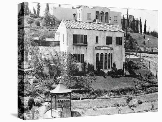 Hollywood Home of Rudolph Valentino-null-Stretched Canvas
