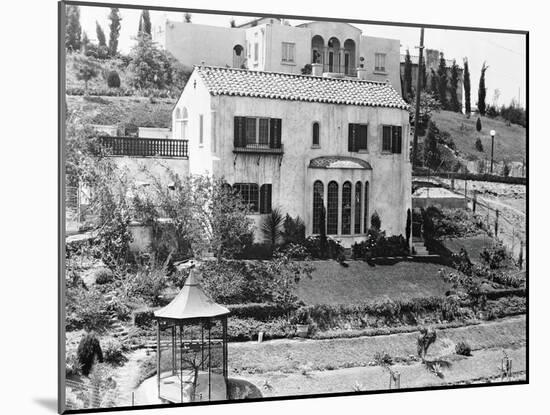 Hollywood Home of Rudolph Valentino-null-Mounted Photographic Print