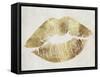 Hollywood Kiss Gold-null-Framed Stretched Canvas