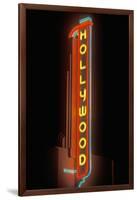 "Hollywood" neon sign at the Hollywood Theater in Los Angeles, California-null-Framed Photographic Print