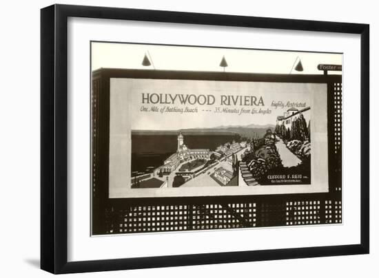 Hollywood Riviera Billboard-null-Framed Art Print