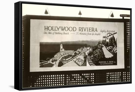 Hollywood Riviera Billboard-null-Framed Stretched Canvas