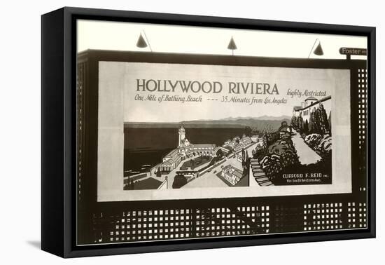 Hollywood Riviera Billboard-null-Framed Stretched Canvas
