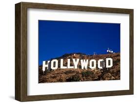 "Hollywood" sign on the hillsides of Hollywood, Los Angeles, California-null-Framed Photographic Print