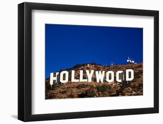 "Hollywood" sign on the hillsides of Hollywood, Los Angeles, California-null-Framed Photographic Print