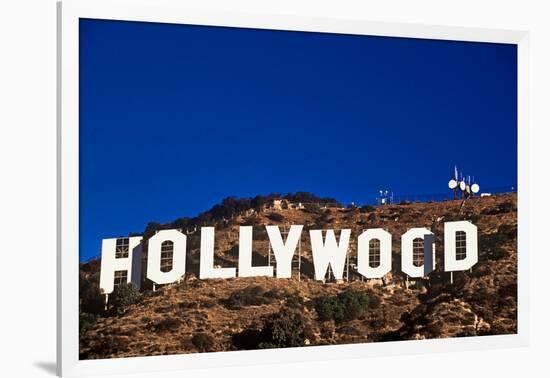 "Hollywood" sign on the hillsides of Hollywood, Los Angeles, California-null-Framed Photographic Print