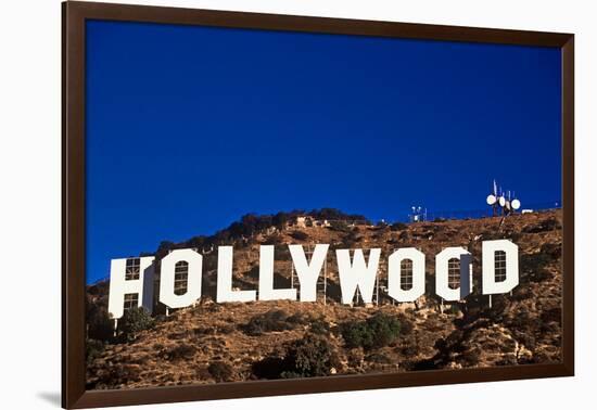 "Hollywood" sign on the hillsides of Hollywood, Los Angeles, California-null-Framed Photographic Print