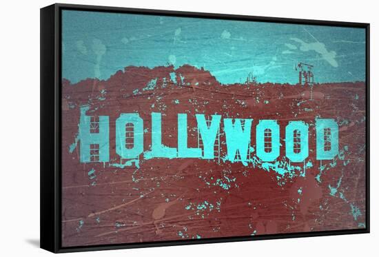 Hollywood Sign-NaxArt-Framed Stretched Canvas