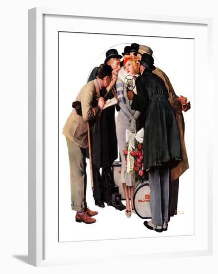 "Hollywood Starlet", March 7,1936-Norman Rockwell-Framed Giclee Print