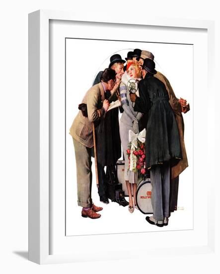 "Hollywood Starlet", March 7,1936-Norman Rockwell-Framed Giclee Print