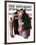 "Hollywood Starlet" Saturday Evening Post Cover, March 7,1936-Norman Rockwell-Framed Premium Giclee Print