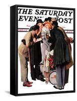 "Hollywood Starlet" Saturday Evening Post Cover, March 7,1936-Norman Rockwell-Framed Stretched Canvas