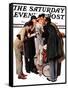 "Hollywood Starlet" Saturday Evening Post Cover, March 7,1936-Norman Rockwell-Framed Stretched Canvas