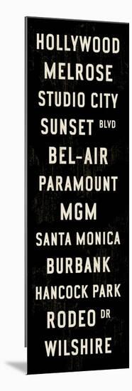 Hollywood Transit Sign-Michael Jon Watt-Mounted Giclee Print