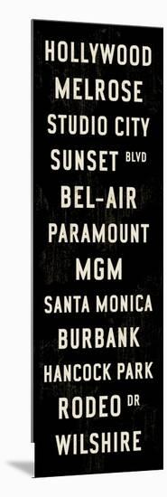 Hollywood Transit Sign-Michael Jon Watt-Mounted Giclee Print