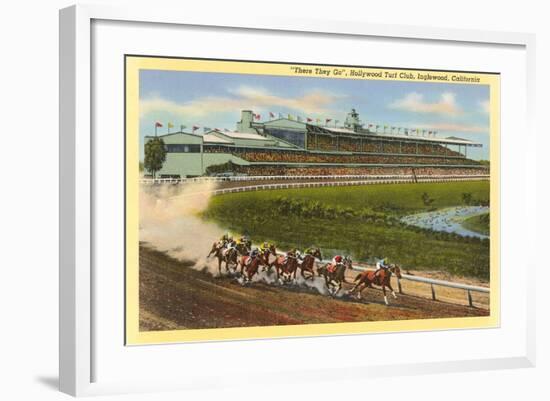 Hollywood Turf Club, Inglewood, California-null-Framed Art Print