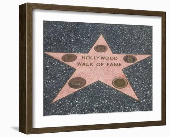 Hollywood Walk of Fame, Hollywood Boulevard, Los Angeles, California-Wendy Connett-Framed Photographic Print