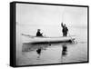 Holmes Harbor, Whidbey Island, Landing Fish, 1931-Asahel Curtis-Framed Stretched Canvas