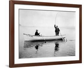 Holmes Harbor, Whidbey Island, Landing Fish, 1931-Asahel Curtis-Framed Giclee Print