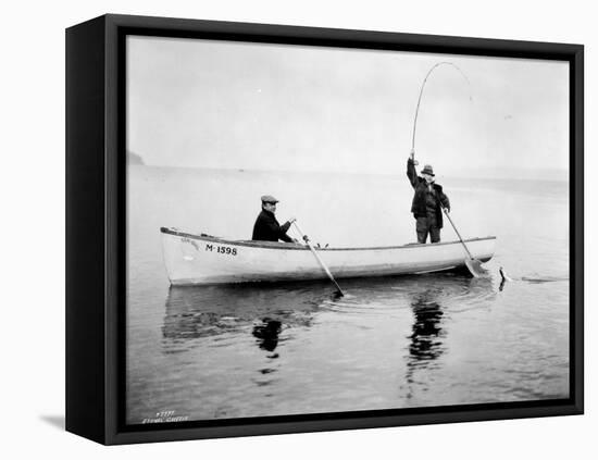 Holmes Harbor, Whidbey Island, Landing Fish, 1931-Asahel Curtis-Framed Stretched Canvas