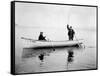 Holmes Harbor, Whidbey Island, Landing Fish, 1931-Asahel Curtis-Framed Stretched Canvas