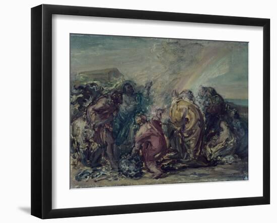 Holocaust of Noah-Giovanni Carnovali (Piccio)-Framed Art Print