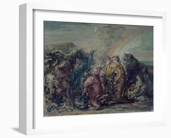 Holocaust of Noah-Giovanni Carnovali (Piccio)-Framed Art Print