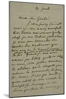 Holograph Letter to Theophile Gautier, August 4, 1861-Eugene Delacroix-Mounted Giclee Print