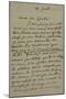 Holograph Letter to Theophile Gautier, August 4, 1861-Eugene Delacroix-Mounted Giclee Print