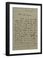 Holograph Letter to Theophile Gautier, July 22, 1855-Eugene Delacroix-Framed Giclee Print