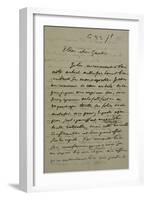 Holograph Letter to Theophile Gautier, July 22, 1855-Eugene Delacroix-Framed Giclee Print