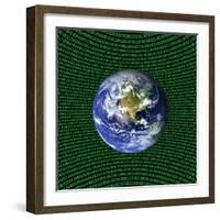 Holographic Universe, Conceptual Image-null-Framed Premium Photographic Print