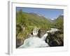 Holsbrua Waterfall, Western Norway, Norway, Scandinavia, Europe-Christian Kober-Framed Photographic Print