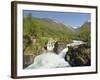 Holsbrua Waterfall, Western Norway, Norway, Scandinavia, Europe-Christian Kober-Framed Photographic Print