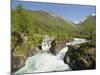 Holsbrua Waterfall, Western Norway, Norway, Scandinavia, Europe-Christian Kober-Mounted Photographic Print