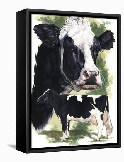 Holstein Cow-Barbara Keith-Framed Stretched Canvas