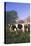 Holstein Cows in Green Pasture on Clear October Morning with Dairy Buildings in Distance, Granville-Lynn M^ Stone-Stretched Canvas